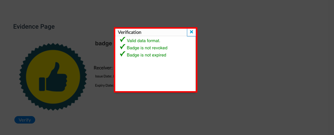 verifiable badges badgeos