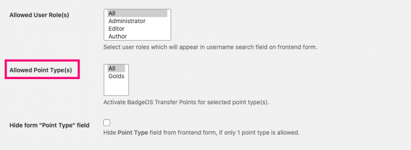 BadgeOS Transfer Points - BadgeOS